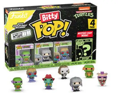 Funko Teenage Mutant Ninja Turtles Bitty POP! Donatello, Shredder, Baxter Stockman & 1 Mystery Bitty! 4-Pack