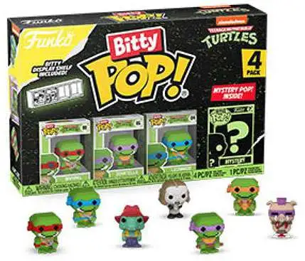 Funko Teenage Mutant Ninja Turtles Bitty POP! 8-Bit Leonardo, Donatello, Raphael & 1 Mystery Bitty! 4-Pack