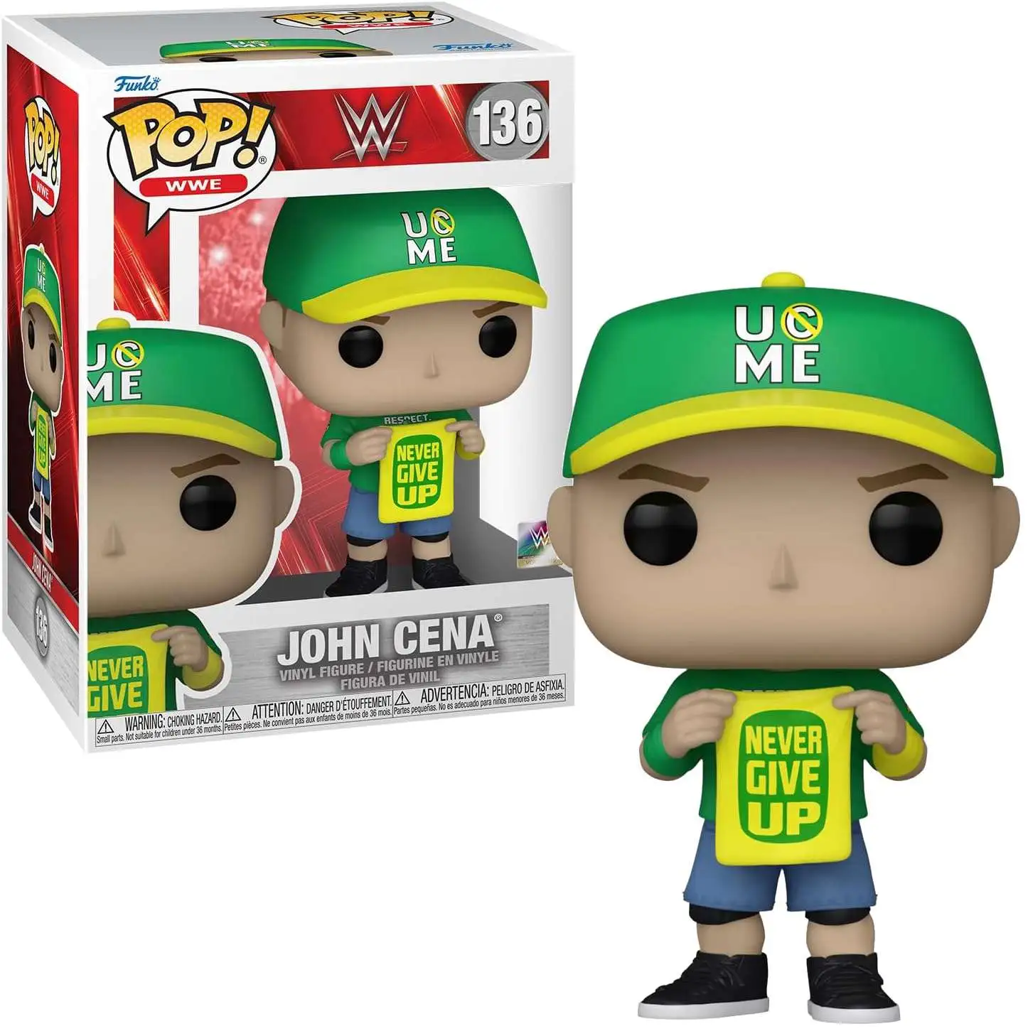 Funko WWE Wrestling POP! WWE John Cena Vinyl Figure #136 [Never Give Up]