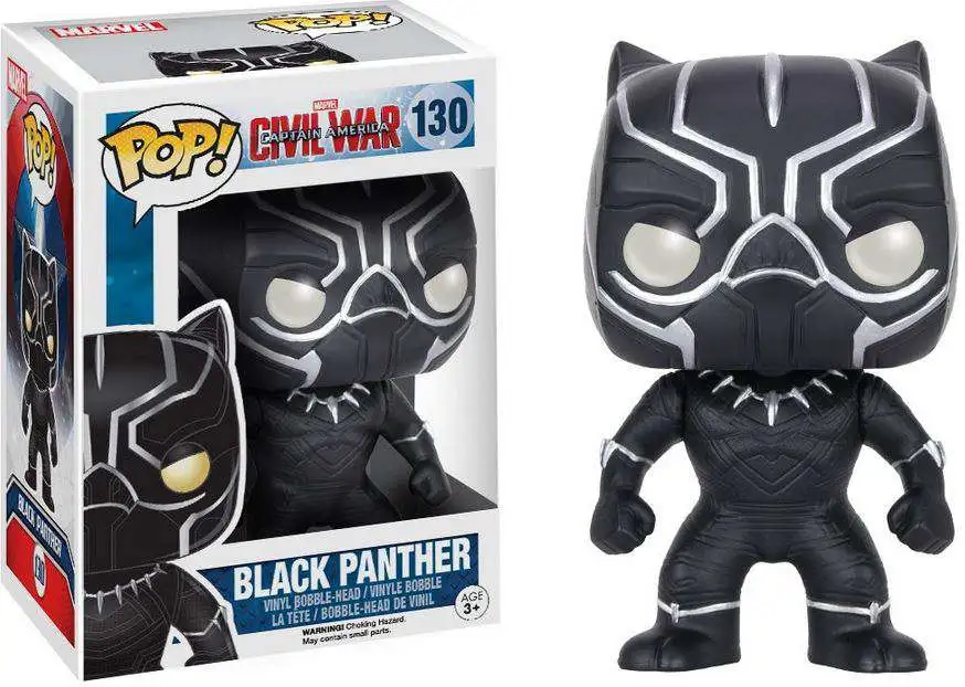 Indtægter Jeg regner med mor Funko Marvel Civil War POP Marvel Black Panther Vinyl Bobble Head 130  Damaged Package - ToyWiz