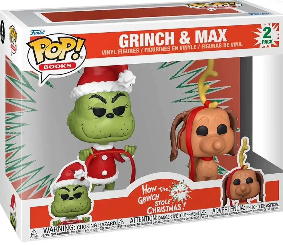 Funko Dr. Seuss How the Grinch Stole Christmas POP! Books Grinch Vinyl Figure 2-Pack [With Max]
