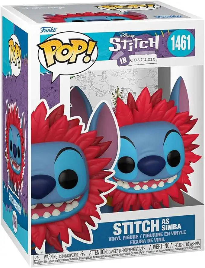 Funko Lilo & Stitch POP! Disney Stitch as Simba Vinyl Figure #1461 [The Lion King]