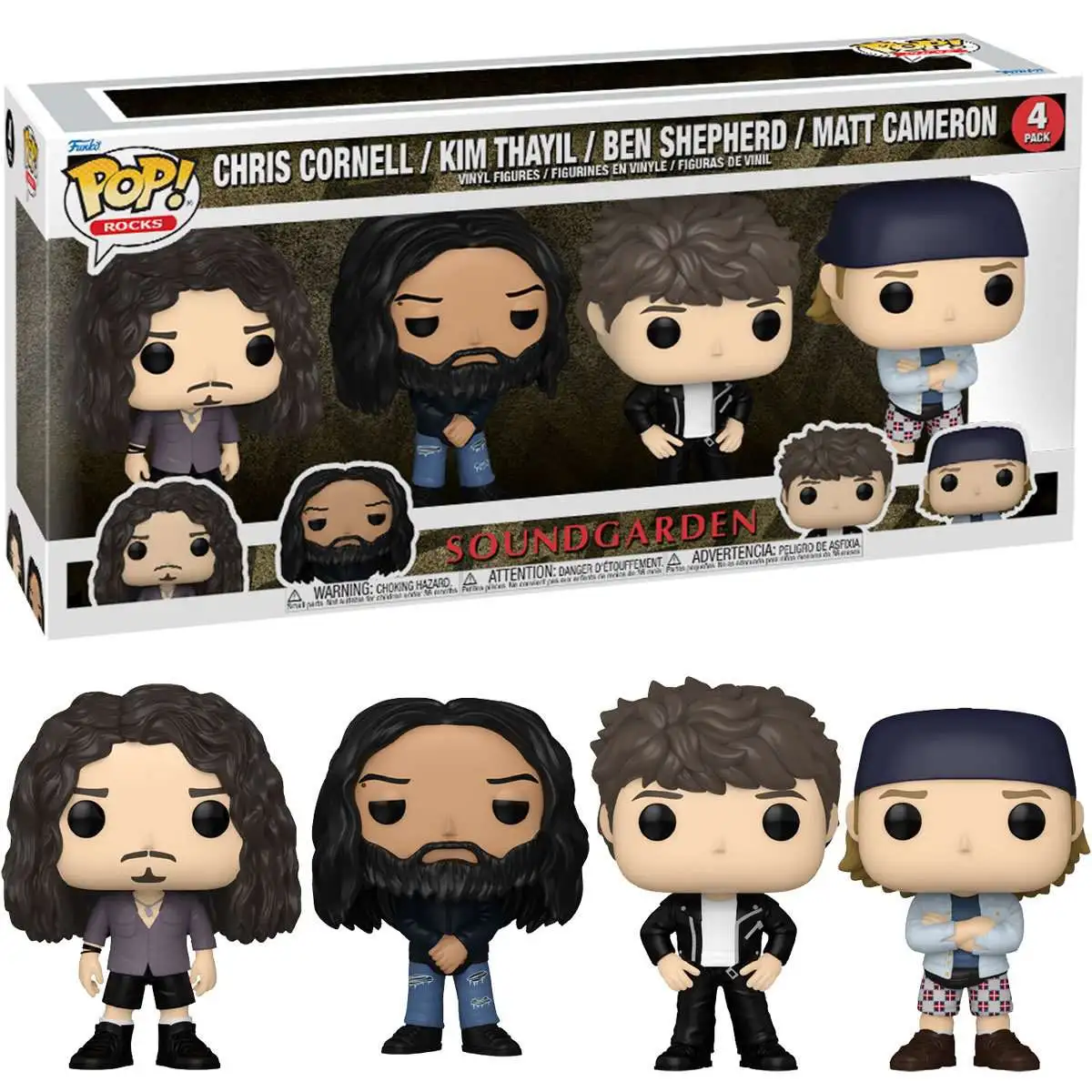 Funko Soundgarden POP! Rocks Chris Cornell, Kim Thayil, Ben Shepherd, Matt Cameron Vinyl Figure 4-Pack #4