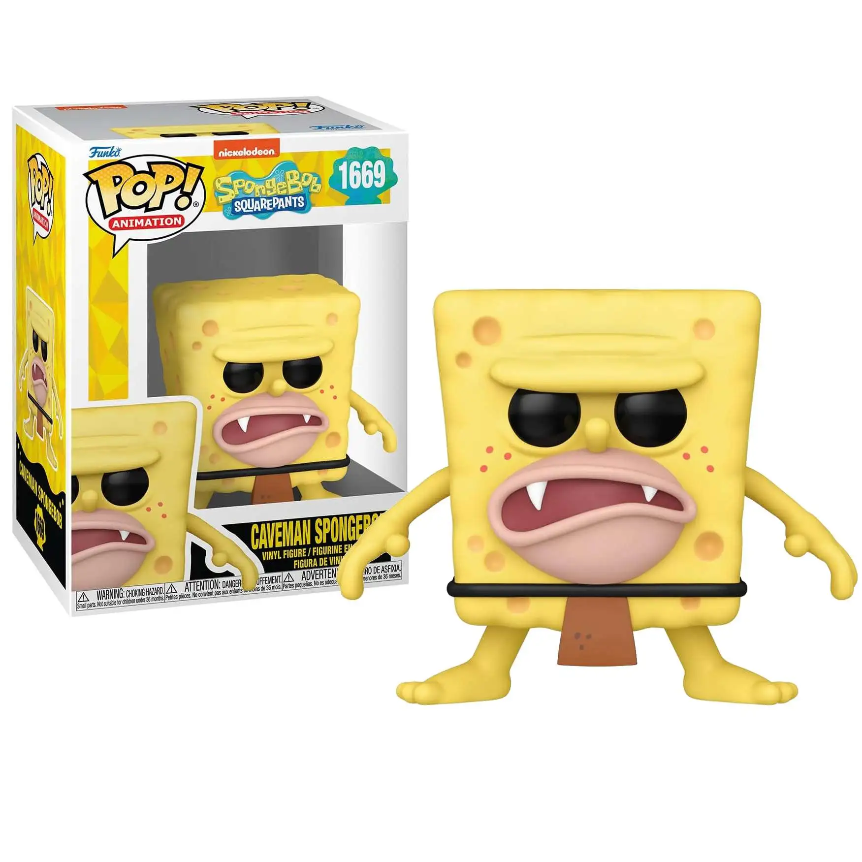 Funko Spongebob Squarepants 25th Anniversary POP! Television Spongebob Vinyl Figure #1669 [Caveman]