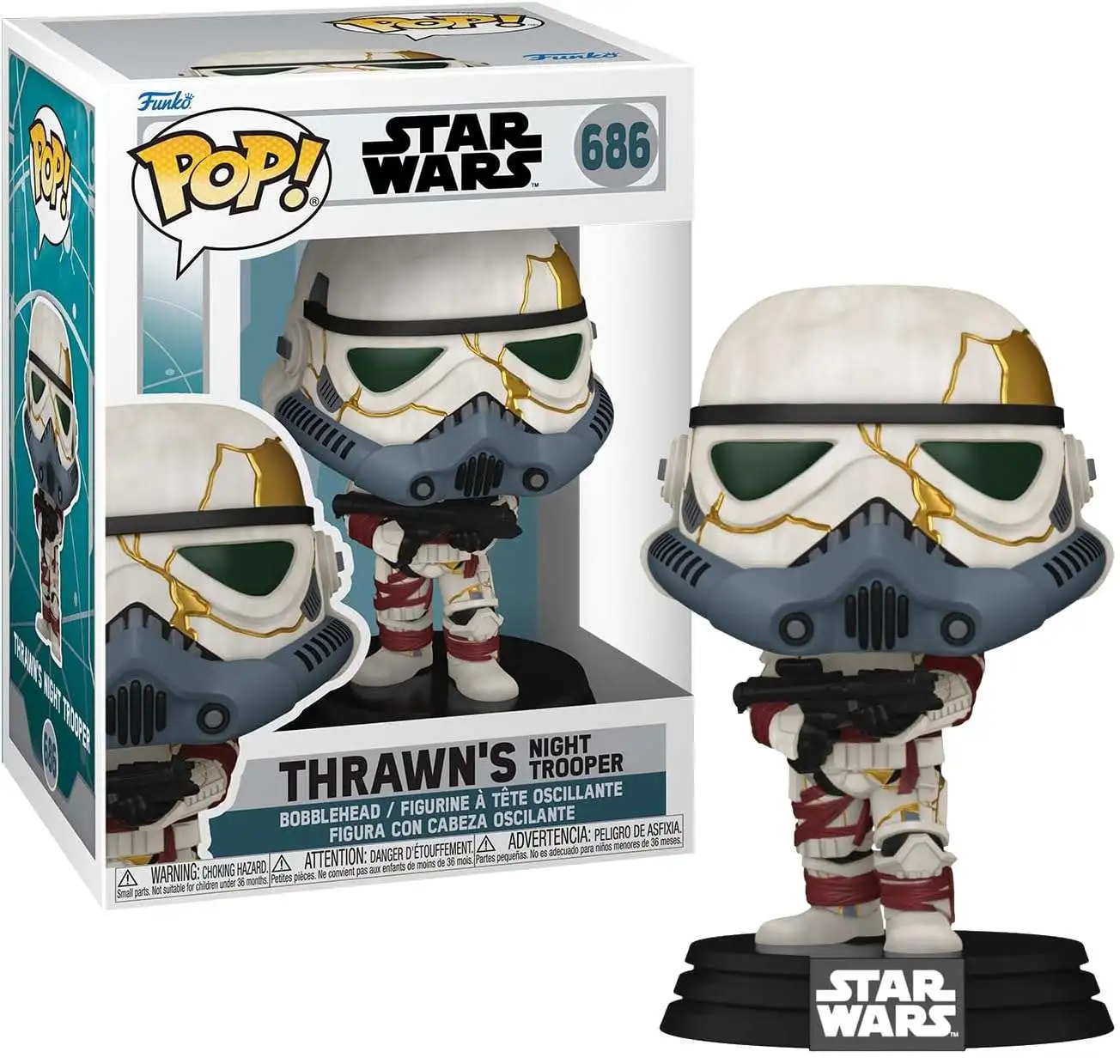 Funko Star Wars Ahsoka POP! Vinyl Thrawn's Night Trooper Vinyl Figure #686 [Left]