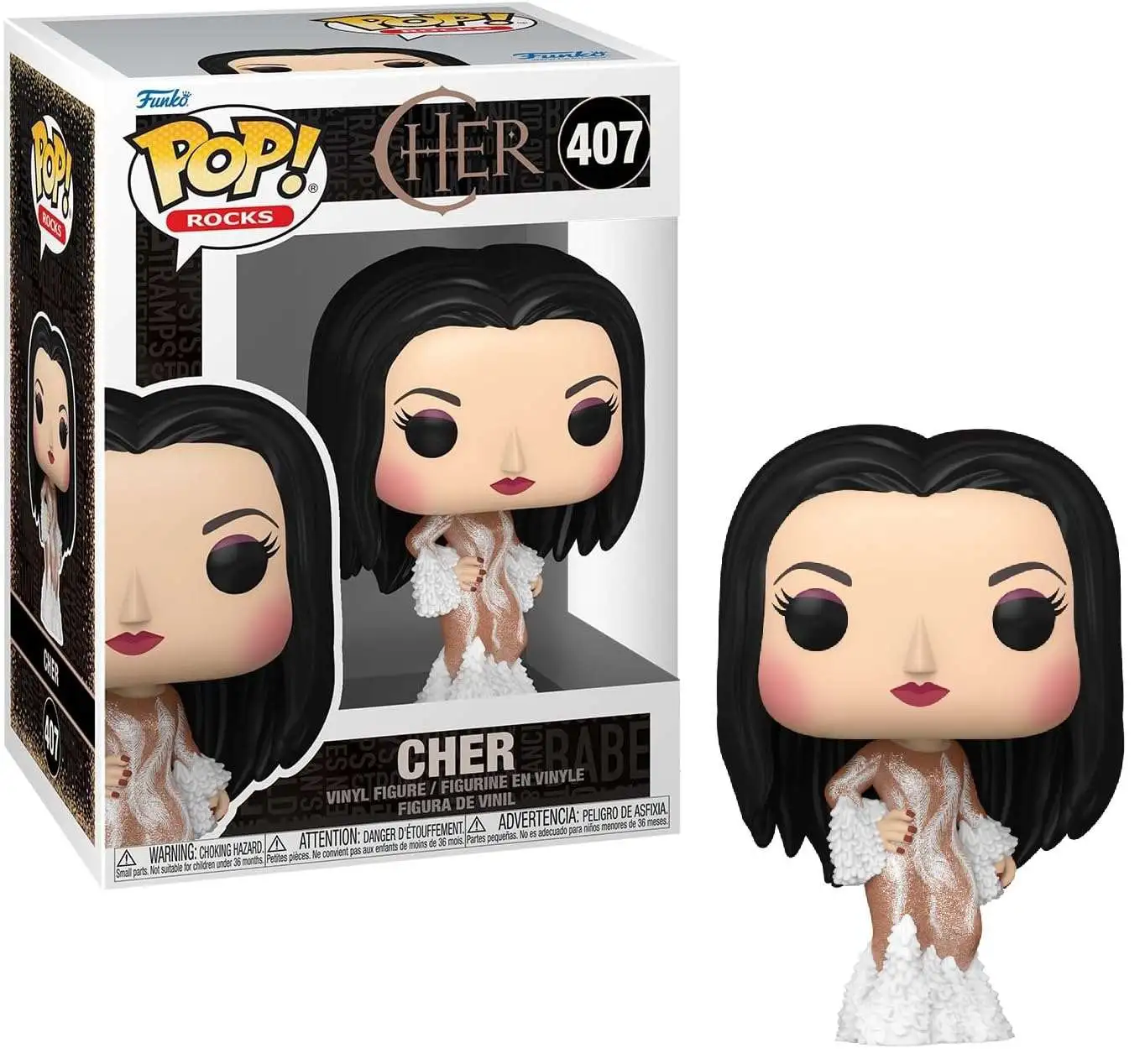 Funko POP! Rocks Cher Vinyl Figure #407 [Met Gala 1974]