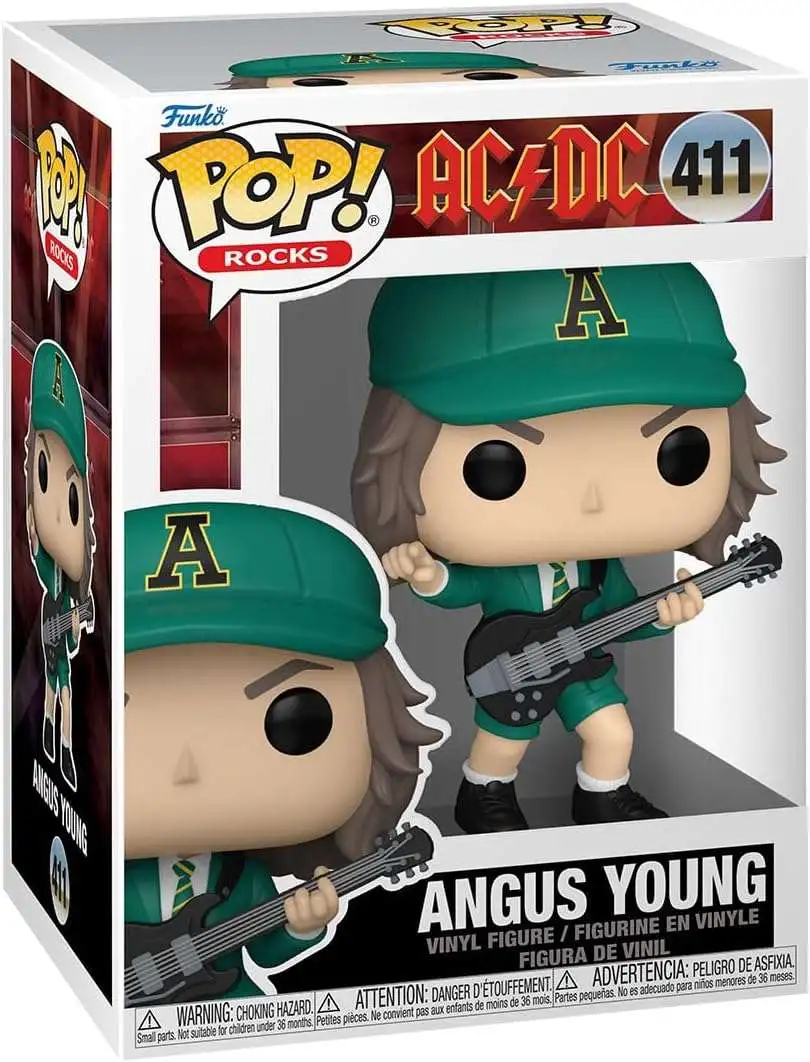Funko ACDC POP Rocks Angus Young Vinyl Figure 411 Green - ToyWiz