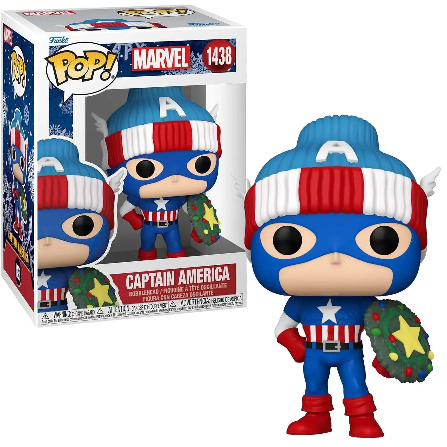 Funko POP! Marvel Captain America Vinyl Figure #1438 [Holiday]