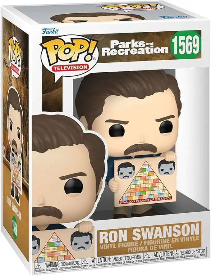 Funko Parks and Rec 15th Anniversary POP! Television Ron Swanson Vinyl Figure #1569