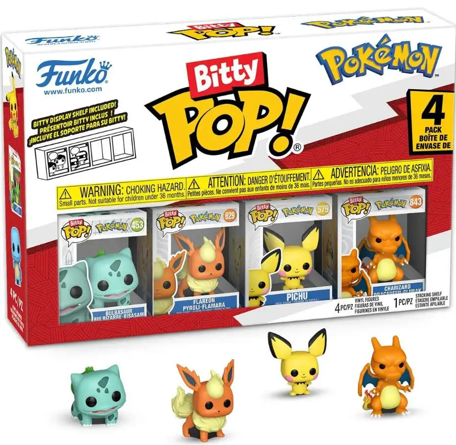 Funko Pokemon Bitty POP! Bulbasaur Vinyl Mini Figure 4-Pack