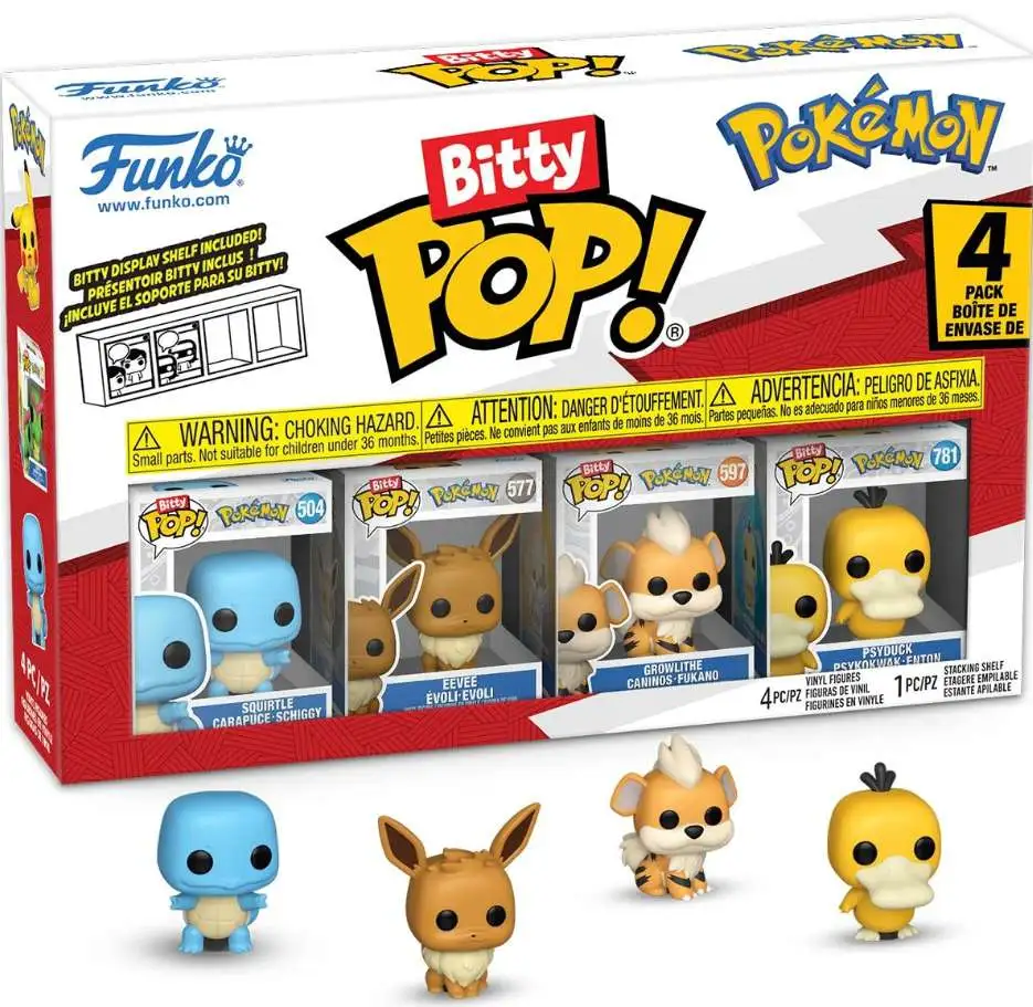 Funko Pokemon Bitty POP! Squirtle Vinyl Mini Figure 4-Pack
