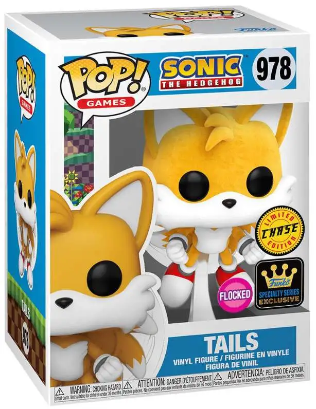 Funko Sonic The Hedgehog POP! Games Tails Vinyl Figure #978 [Flying, Flocked Chase Version]
