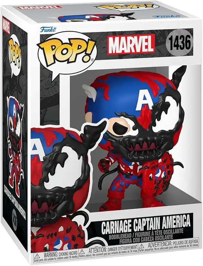 Funko Carnage-ized POP! Marvel Captain America Vinyl Figure #1436
