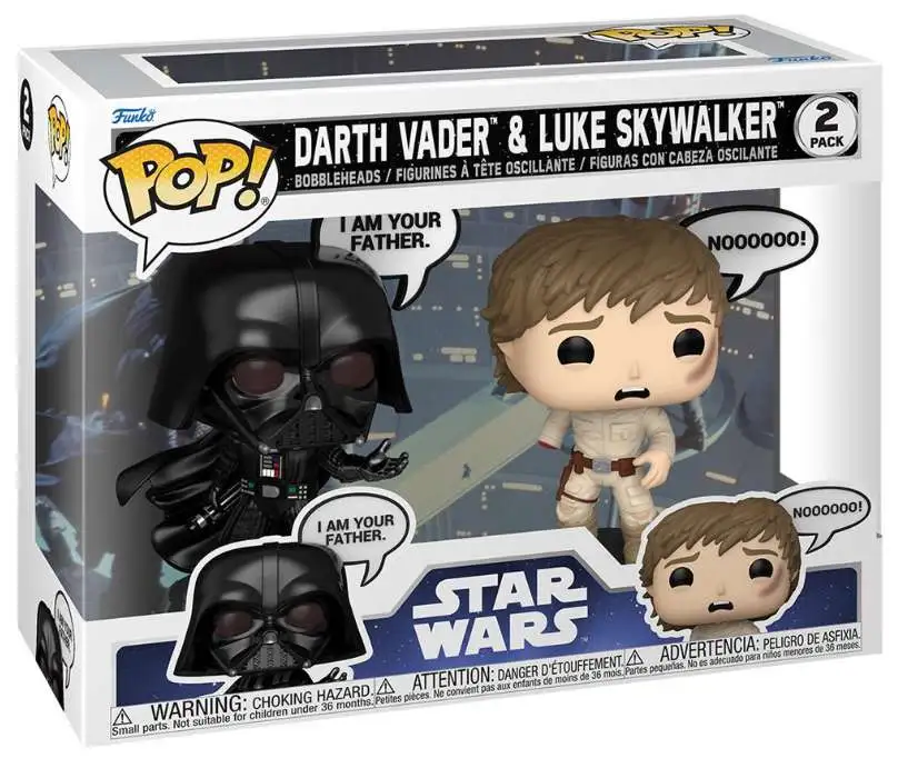 Funko Sayings POP! Star Wars Darth Vader & Luke Skywalker Vinyl Figure 2-Pack [With Speech Bubbles] (Pre-Order ships June)