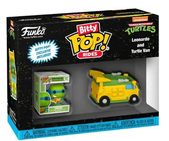 Funko Teenage Mutant Ninja Turtles Bitty POP! Ride Leonardo with Van Micro Figure Playset