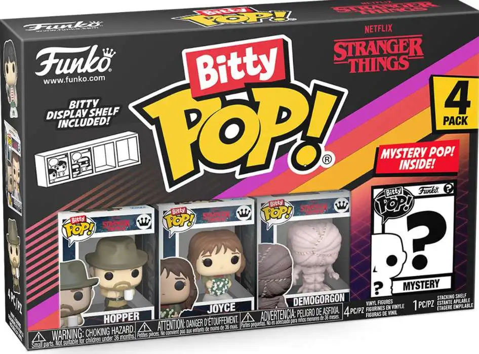 Funko Stranger Things Bitty POP! Hopper Micro Figure 4-Pack