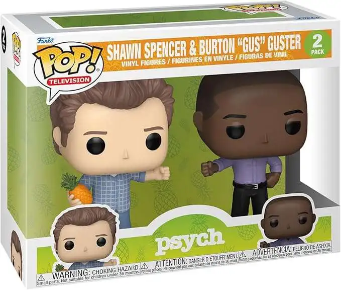 Funko Psych POP! Television Shawn Spencer & Burton Gus Guster Vinyl Figure 2-Pack