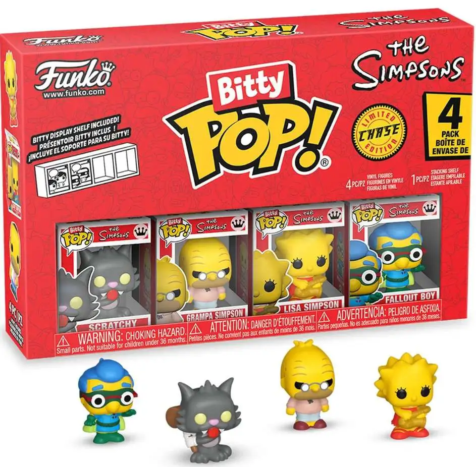 Funko The Simpsons Bitty POP! Scratchy Vinyl Mini Figure 4-Pack