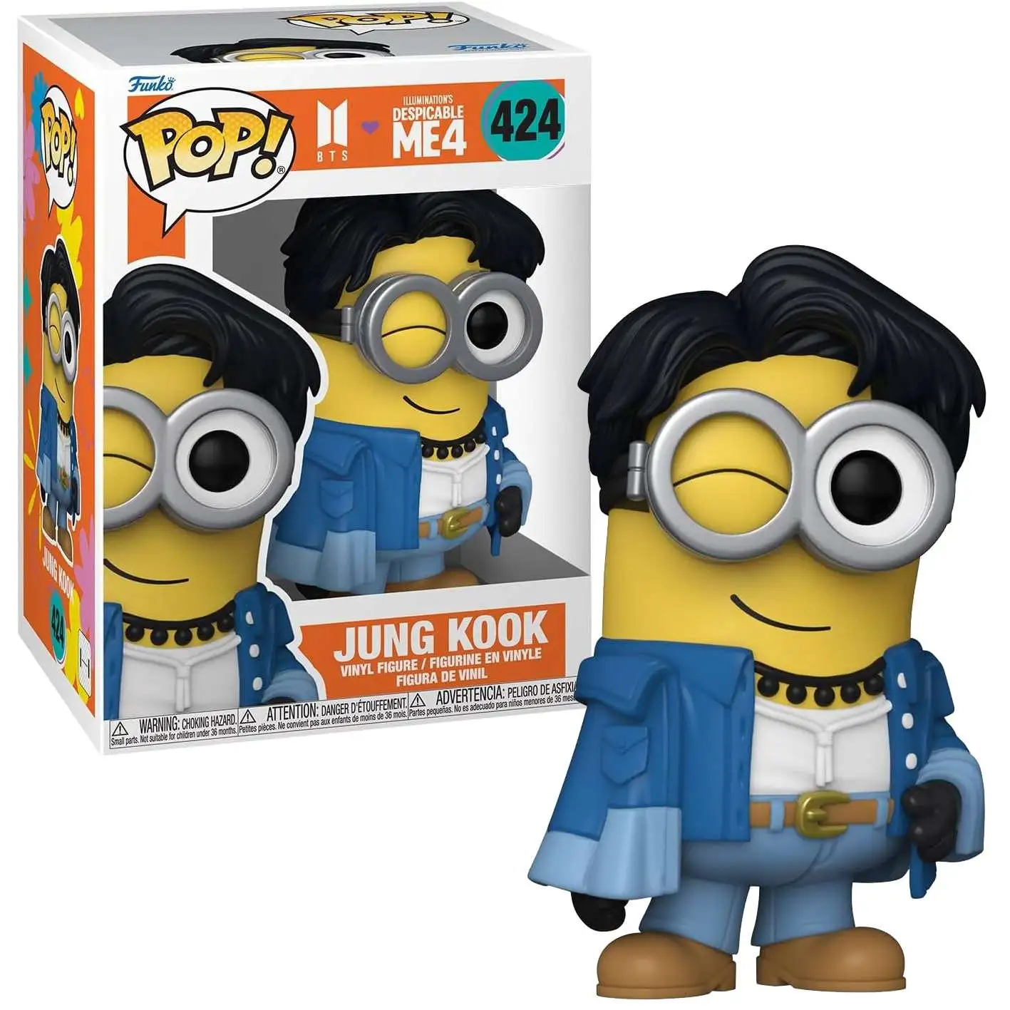 Funko Despicable Me 4 Minion x BTS POP! Movies Jung Kook Vinyl Figure #424