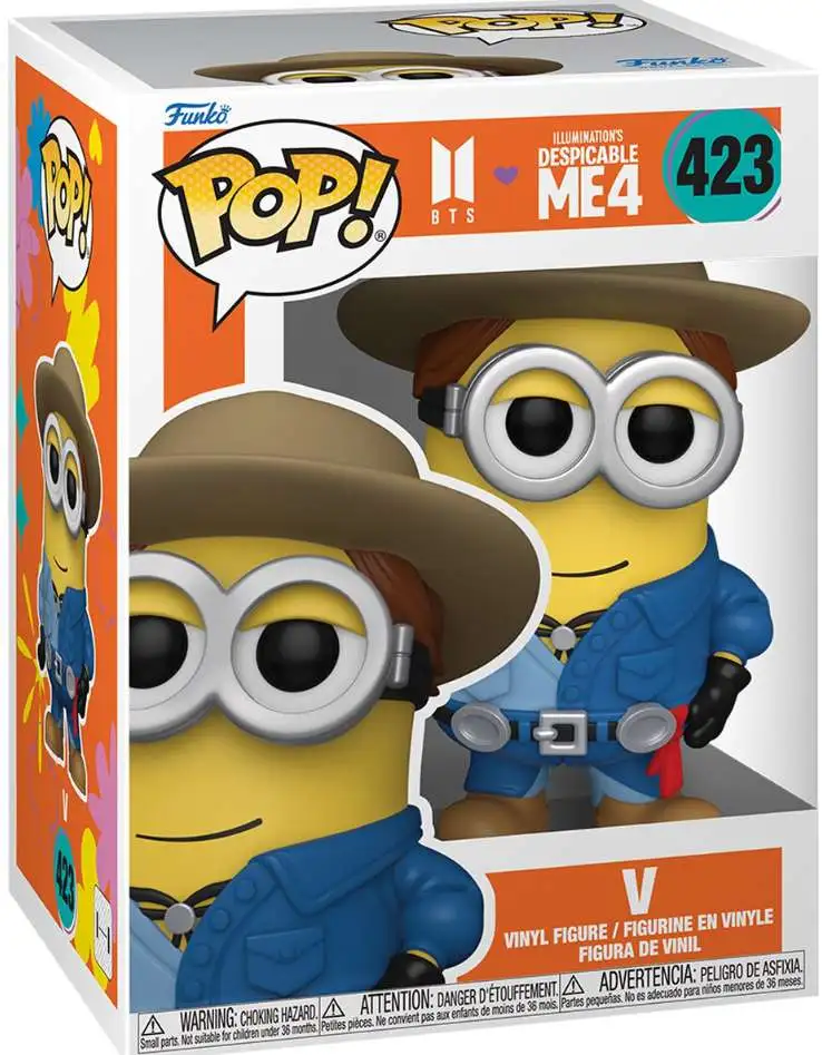 Funko Despicable Me 4 Minion x BTS POP! Movies V Vinyl Figure #423
