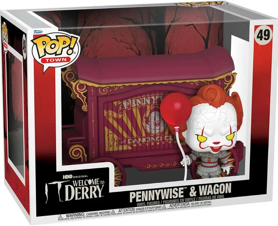 Funko IT: Welcome to Derry POP! Town Pennywise & Wagon Vinyl Figure #49