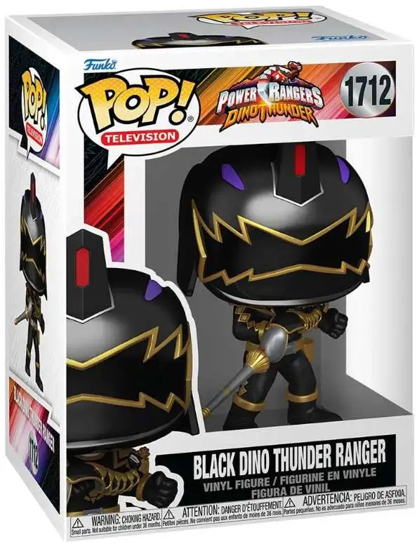 Funko Power Rangers Dino Thunder POP! Television Black Dino Ranger Vinyl Figure #1712
