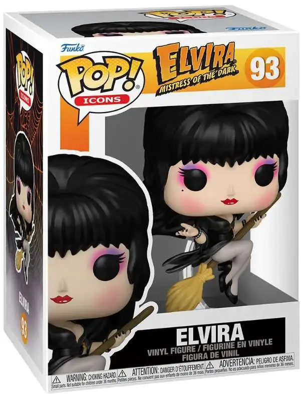 Funko Elvira POP Icons Elvira Vinyl Figure 93 Broom - ToyWiz