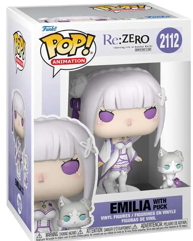 Funko Re:ZERO POP! Animation Emilia Vinyl Figure #2112 [With Puck]