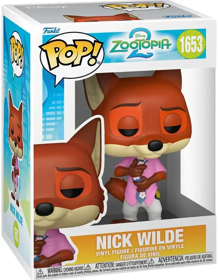 Funko Zootopia 2 POP! Disney Nick Wilde Vinyl Figure #1653 [Pink Shirt]