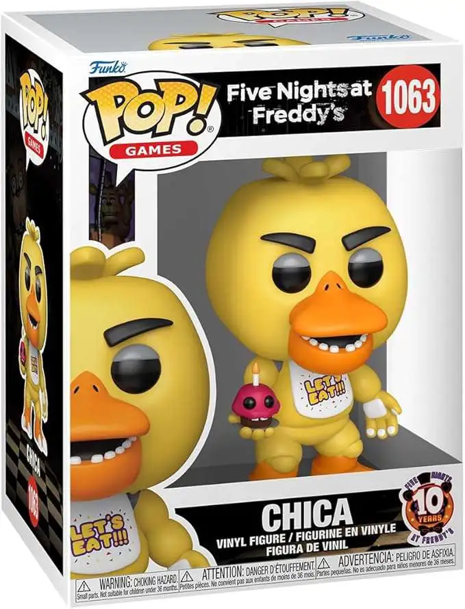 Funko Five Nights at Freddy's 10th Anniversary POP! Games Chica Vinyl Figure #1063