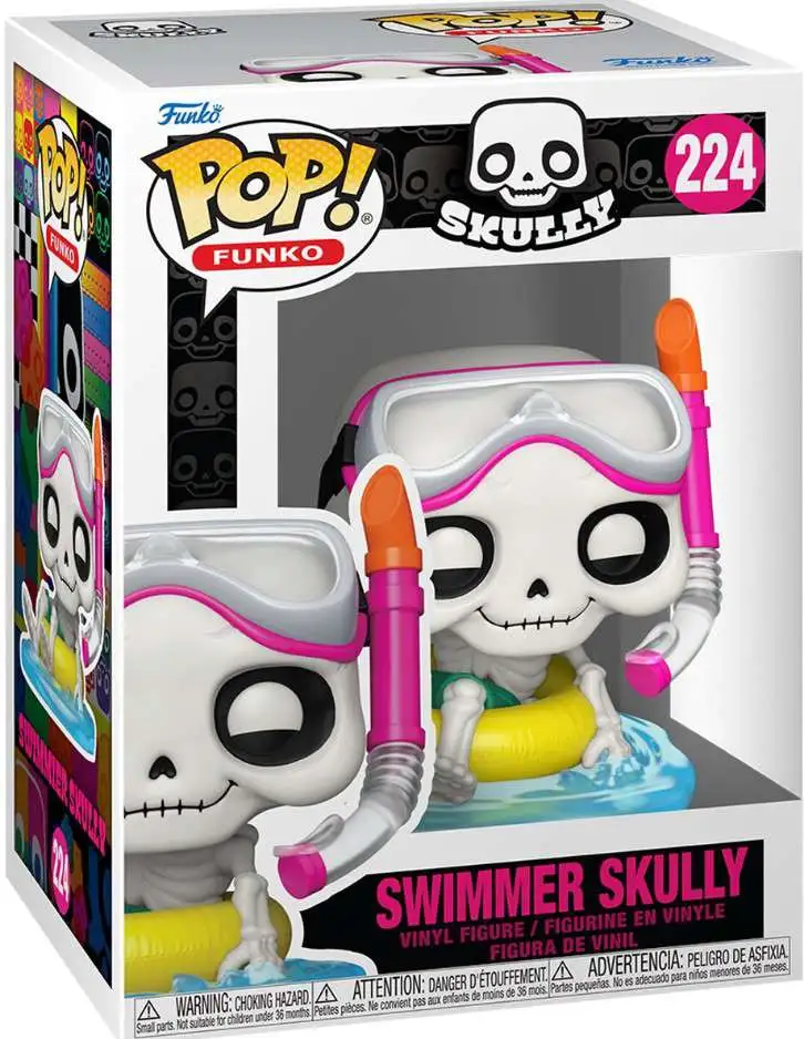 Funko Skeleton Summer POP! Icons Swimmer Skully Vinyl Figure #224 (Pre-Order ships January)