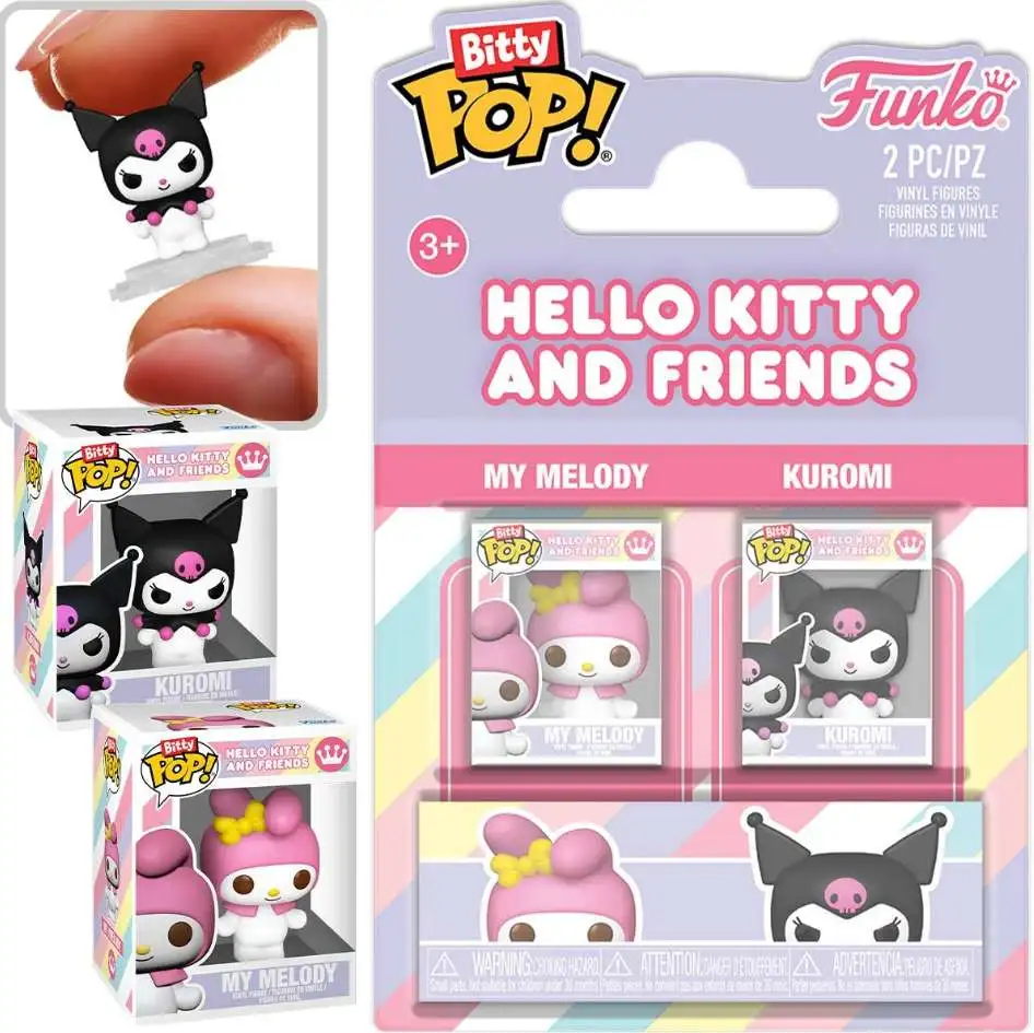 Funko Sanrio Hello Kitty Bitty POP! My Melody & Kuromi Vinyl Mini Figure 2-Pack