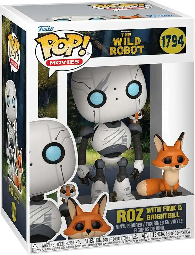 Funko Wild Robot POP! Animation Roz with Brightbill & Fink Vinyl Figure #1794