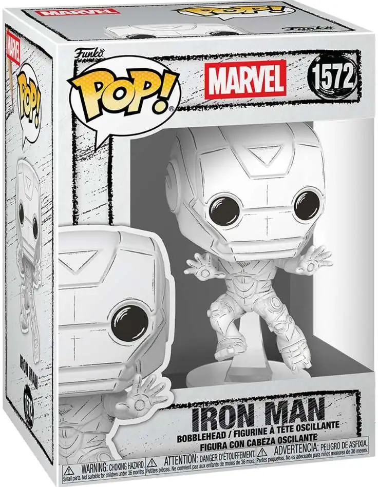 Funko Sketched POP! Marvel Iron Man 3.75-Inch Vinyl Figure #1572 [Sketched]