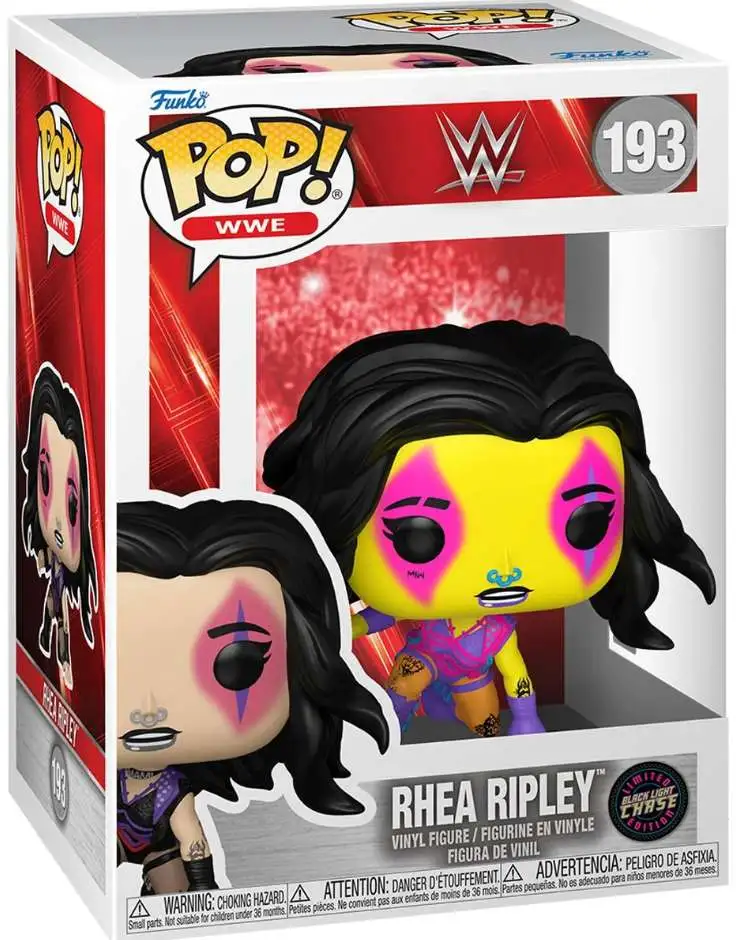 Funko WWE Wrestling POP! WWE Rhea Ripley Vinyl Figure #193 [Wrestlemania 40 Blacklight Chase Version] (Pre-Order ships June)