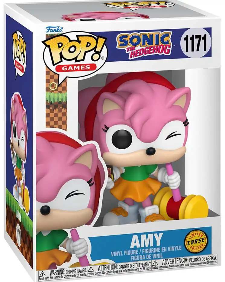 Funko Sonic the Hedgehog POP Games Amy Rose Vinyl Figure 1171 Chase Version  - ToyWiz