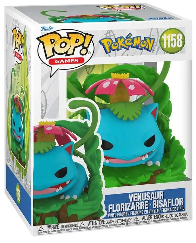 Funko Pokemon POP Games Venusaur Premium Vinyl Figure 1158 - ToyWiz