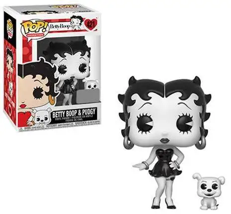 Funko POP! Animation Betty Boop & Pudgy Exclusive Vinyl Figure #421 [Black & White]