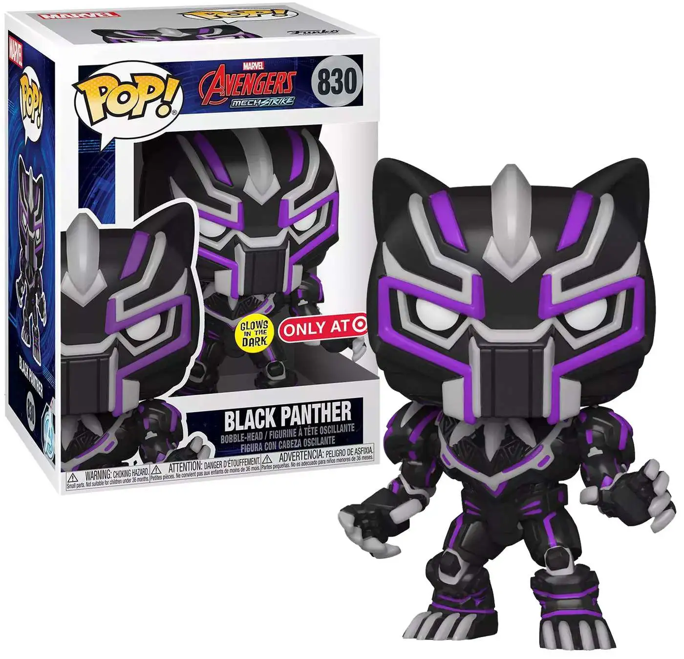 Den aktuelle Generel Amerika Funko Marvel Mechstrike POP Marvel Black Panther Exclusive Vinyl Figure 830  Glow-in-the-Dark - ToyWiz