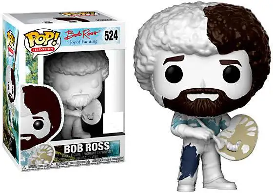 Joy of Painting POP Television Bob Ross Vinyl Figure Comes White, You Paint Yourself - ToyWiz
