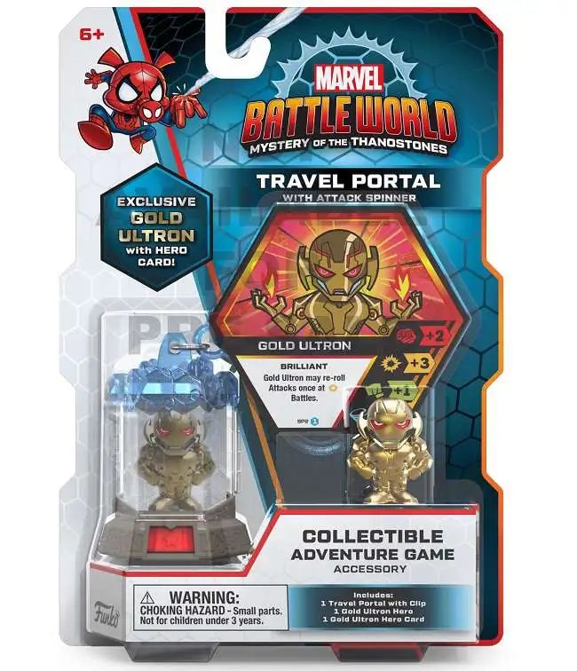 Funko Marvel Battleworld Mystery of the Thanostones Travel Portal with Attack Spinner Collectible Adventure Game Accessory