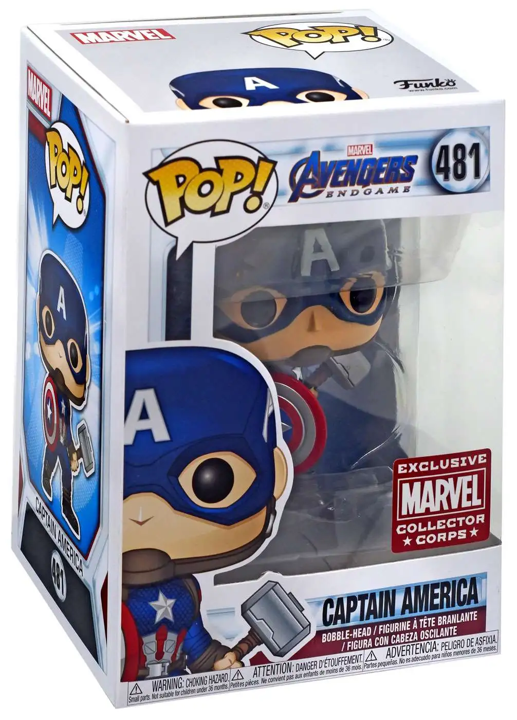 Funko POP New Marvel Avengers: Endgame #450 Captain America Mint Condition 