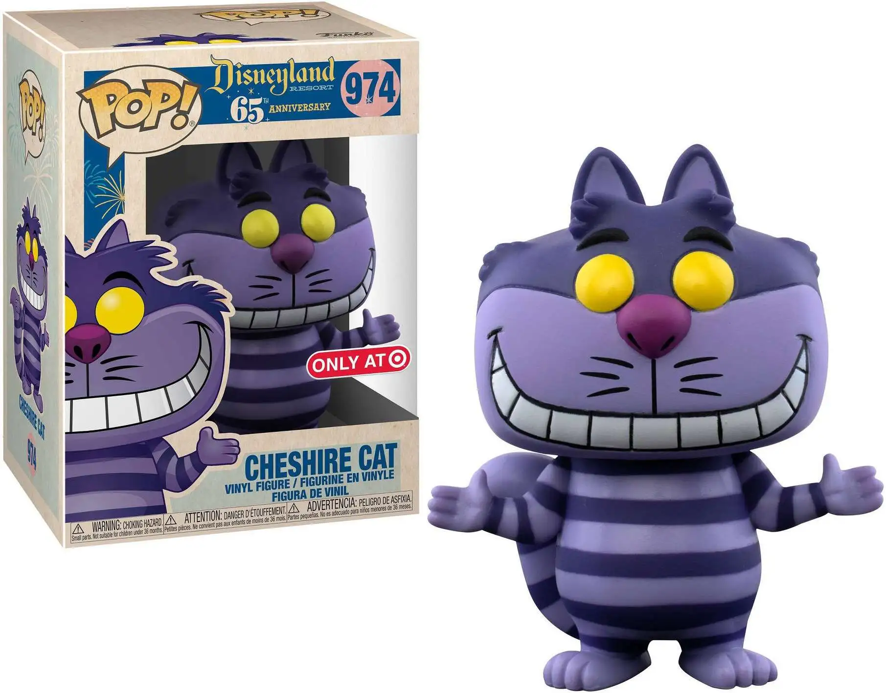 Funko Disney Alice in Wonderland POP Disney Cheshire Cat Exclusive Vinyl  Figure 974 Purple - ToyWiz