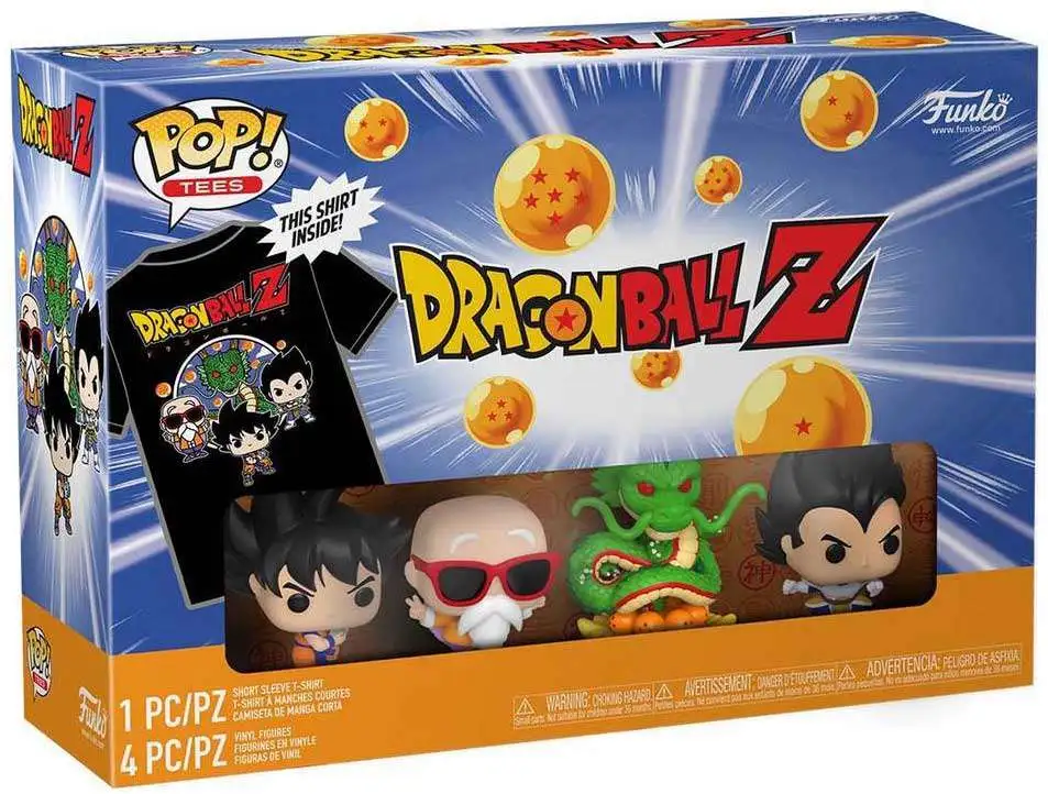 Funko Dragon Ball Z POP Tees DBZ Exclusive Vinyl Figure 4-Pack T