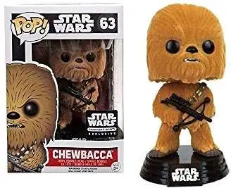 Funko The Force Awakens POP! Star Wars Chewbacca Exclusive Vinyl Bobble Head #63 [Flocked, Damaged Package]