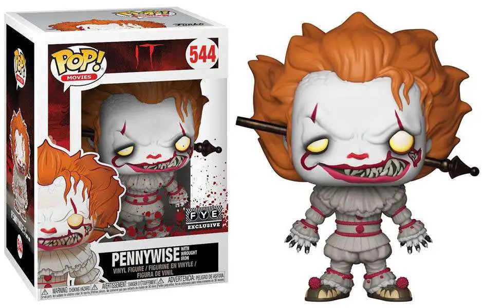 Funko IT Movie 2017 POP Movies Pennywise with Wrought Iron Exclusive Vinyl  Figure 544 Damaged Package - ToyWiz