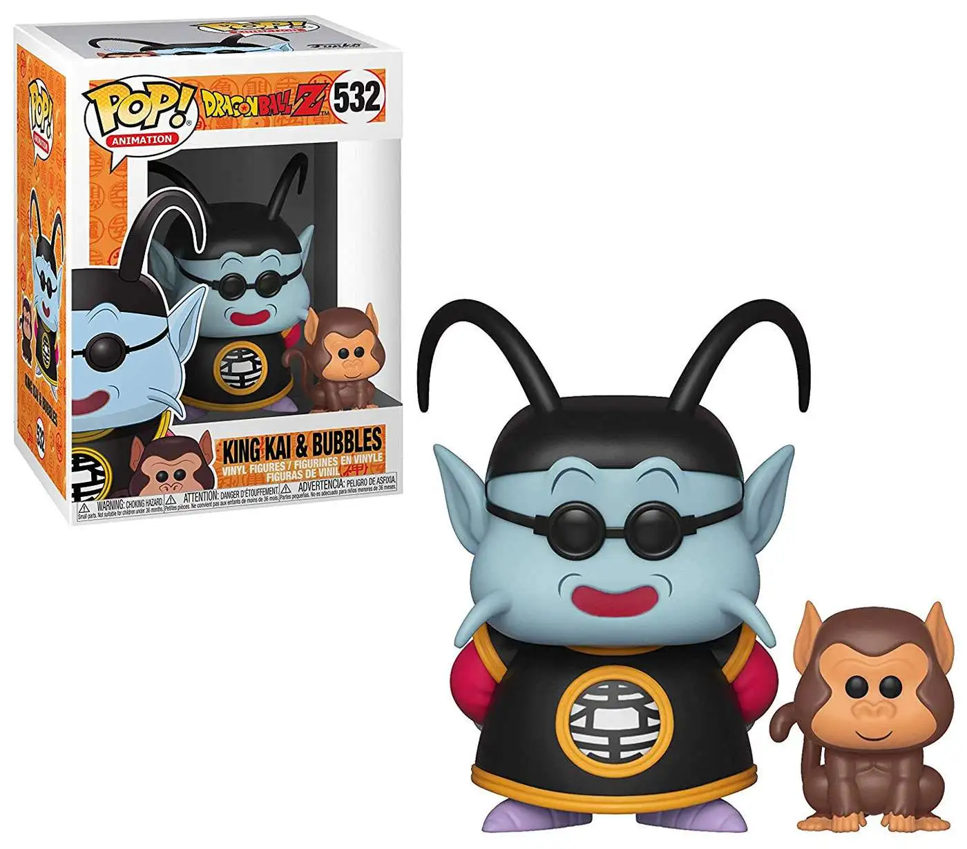 Funko Dragon Ball Z POP! Animation King Kai & Bubbles Vinyl Figure & Buddy #532 [Damaged Package]