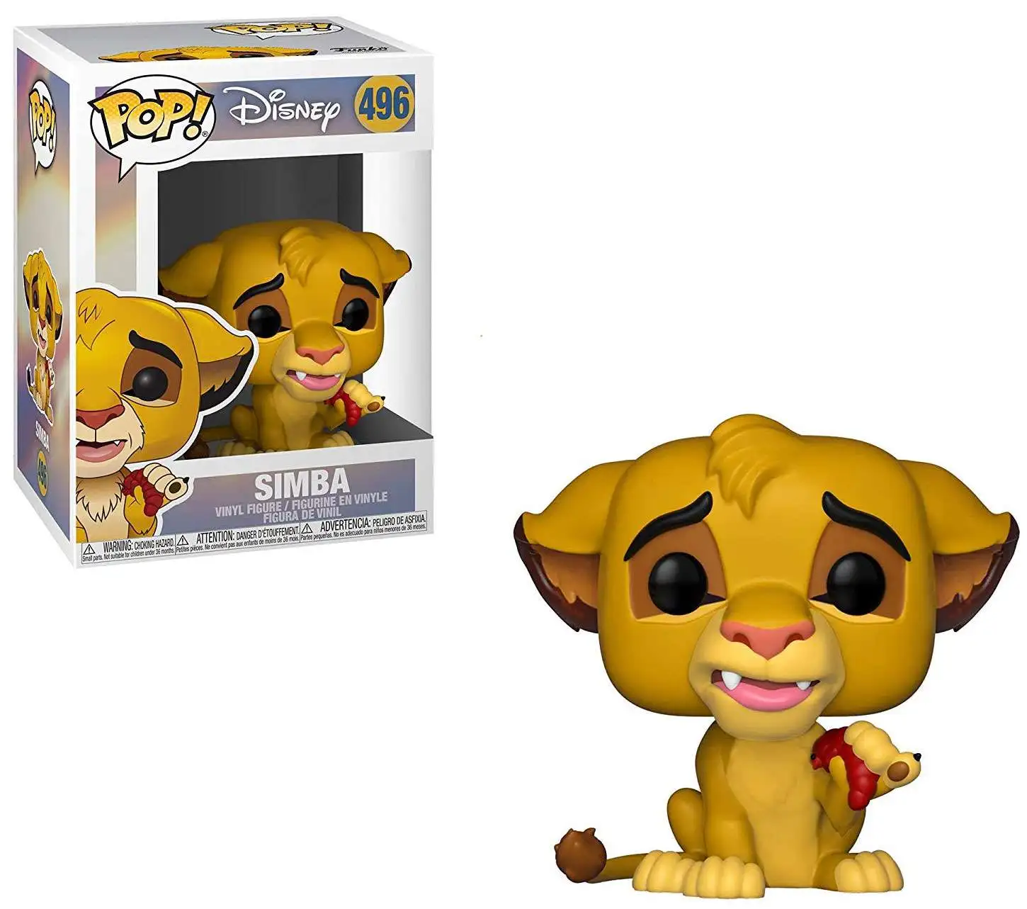 Funko The Lion King POP! Disney Simba Vinyl Figure #496 [with Bug, Damaged Package]