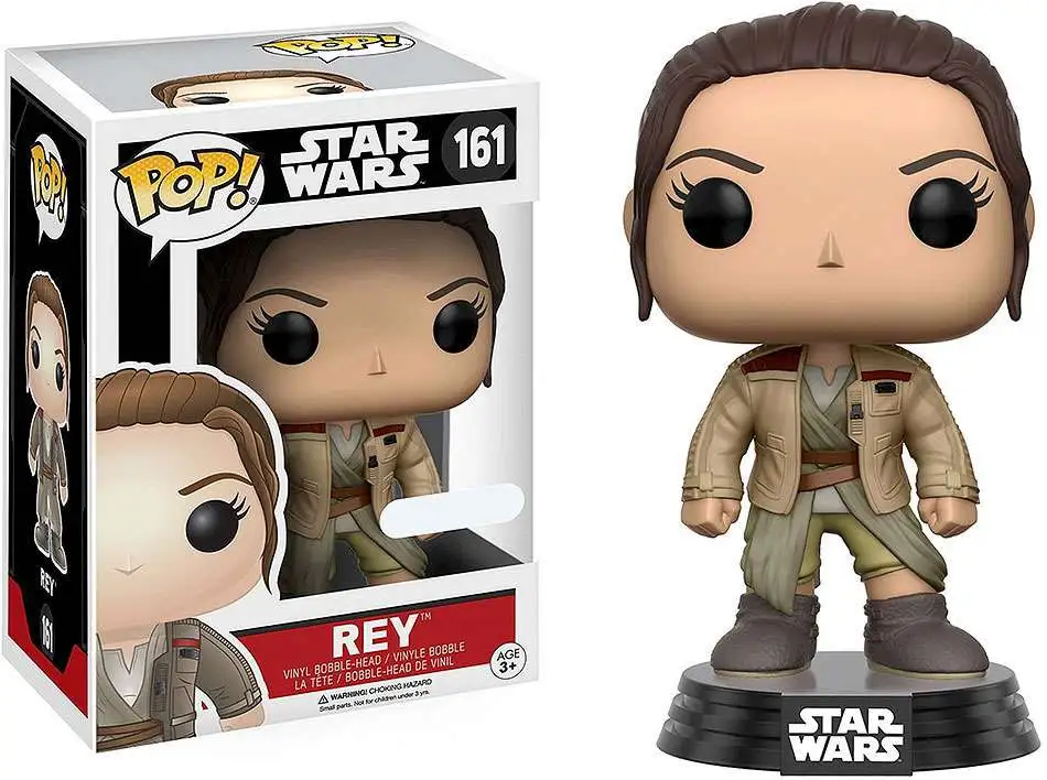Star Wars Funko Pop Rey Force Awakens 161 Rey in Finns Jacket Toy Collectible 