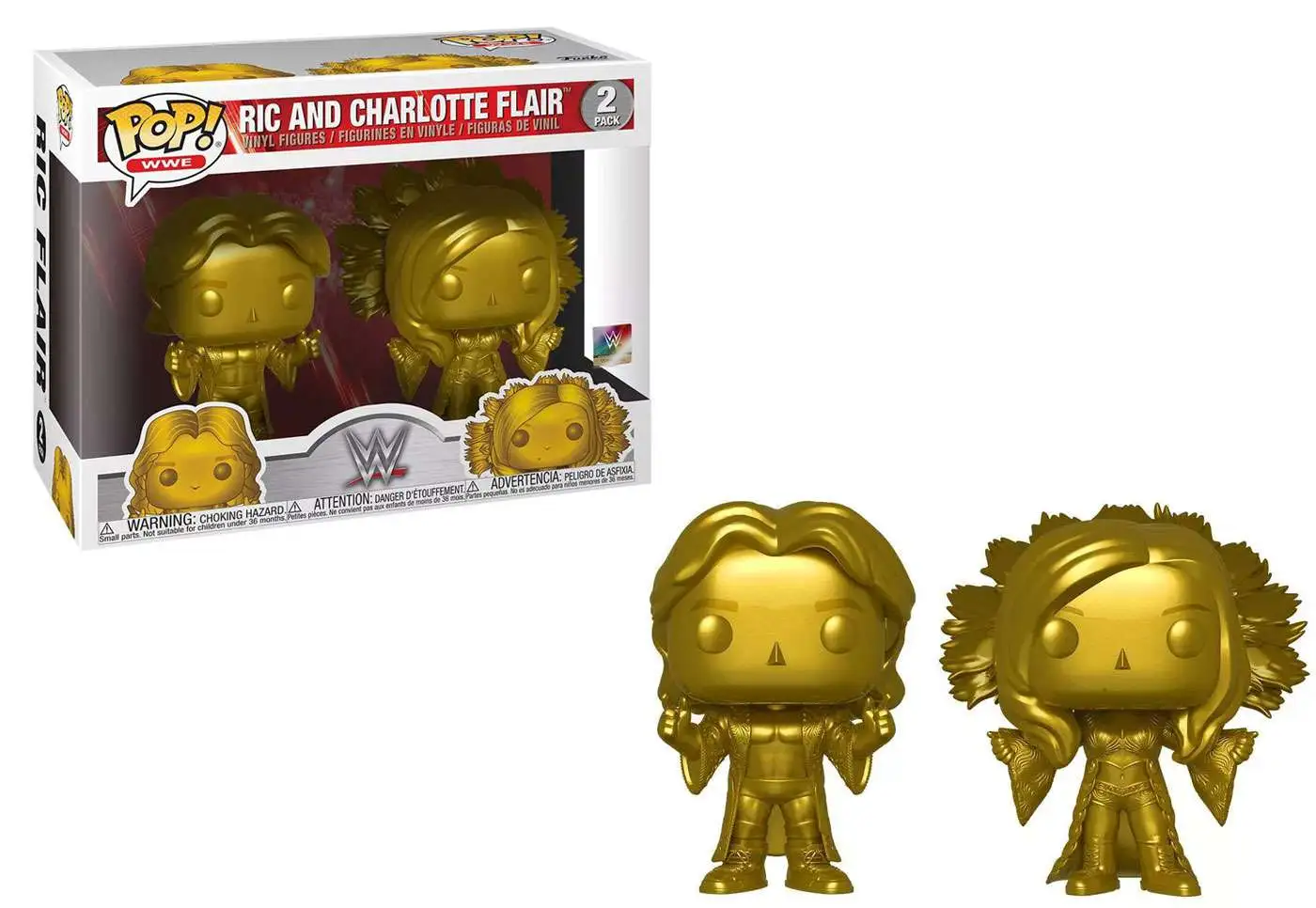 Funko WWE Wrestling POP! WWE Ric & Charlotte Flair Exclusive Vinyl Figure 2-Pack [Gold]